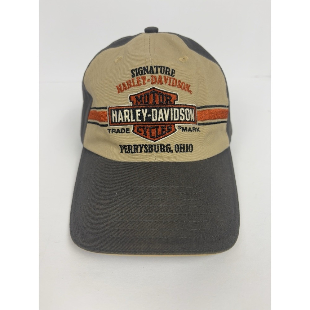 Harley Davidson Signature Perrysburg, OH Embroidered Cap Hat Adjustable